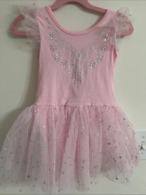 Pink Tulle Star Ballet Dress - Size 3. Bow back. Never Worn.